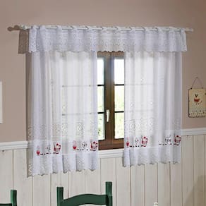Cortina De Renda Para Cozinha Valencia 2,00M X 1,50M - Café