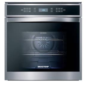 Forno de Embutir Elétrico Brastemp 78L (liquidas) 84L (Bruto) de Capacidade Cor Inox Espelhado