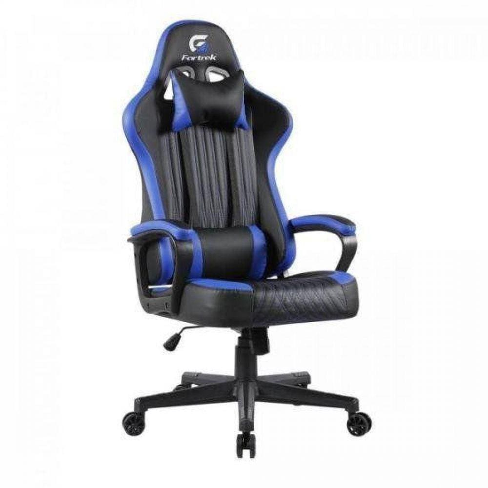 Cadeira Gamer Vickers Preta e Azul Fortrek