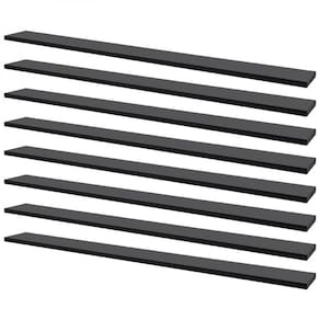 Kit 8 Prateleiras 90 X 10cm Preta Suporte Invisível