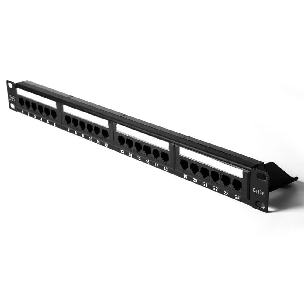 Patch Panel CAT5E 24P sem guia LA-P524 - Plus Cable