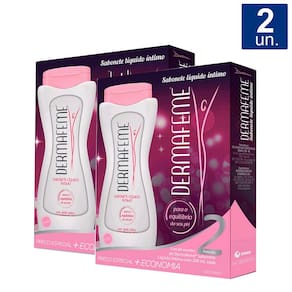 Kit 2 unidades Sabonete Íntimo Dermafeme com 2 unidades de 200ml cada Preço Especial
