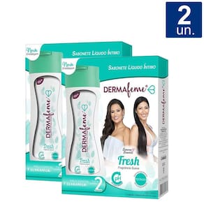 Kit 2 unidades Sabonete Íntimo Dermafeme Fresh 2 Unidades 200ml cada Preço Especial