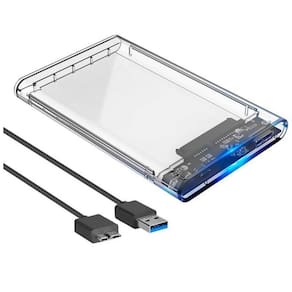 Adaptador Case de Gaveta Hd Sata Externo Notebook Slim Usb 3.0 - Transparente