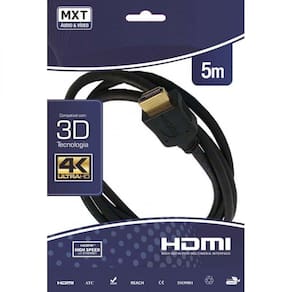 Cabo Hdmi 5 Metros 2.0 4k Ultra Hd Pino Dourado Mxt