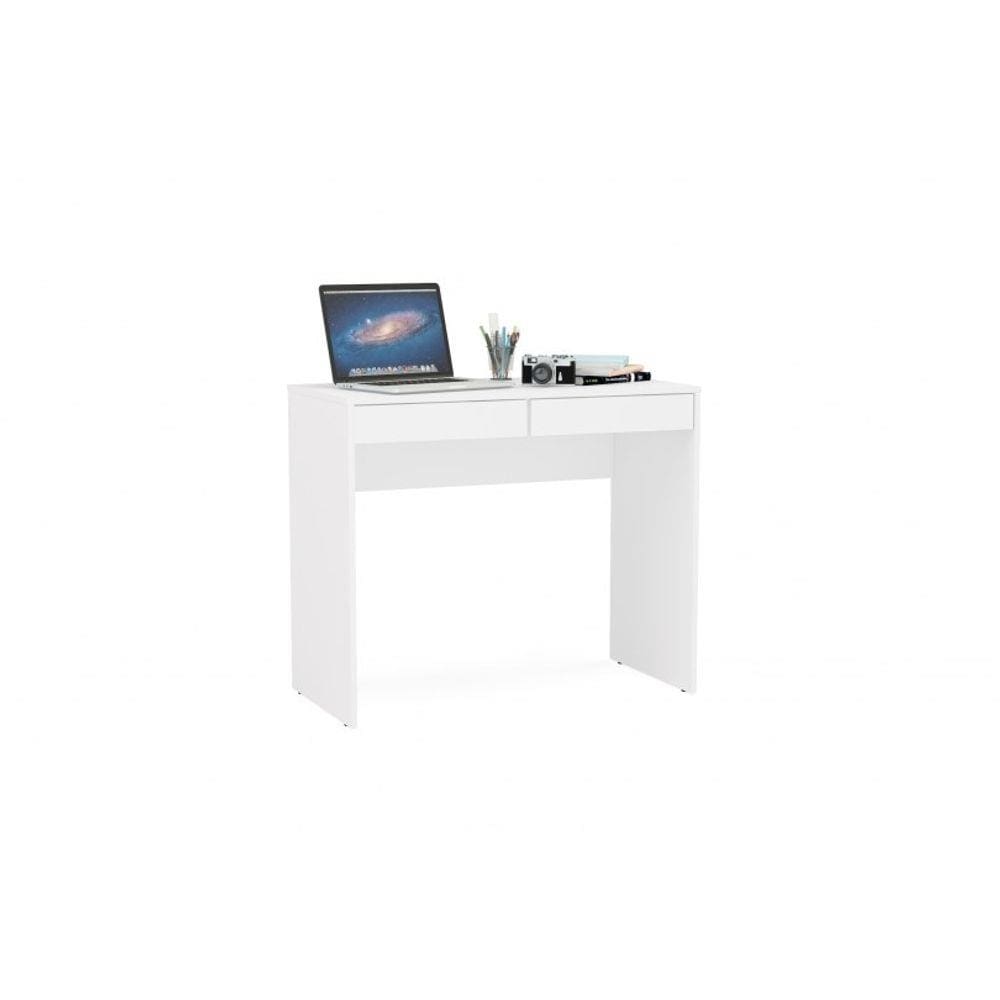 Mesa Tijuca Com 2 Gavetas Politorno Branco