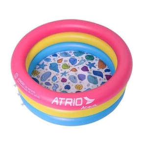 Piscina Infantil Redonda Conchas Rosa Multilaser
