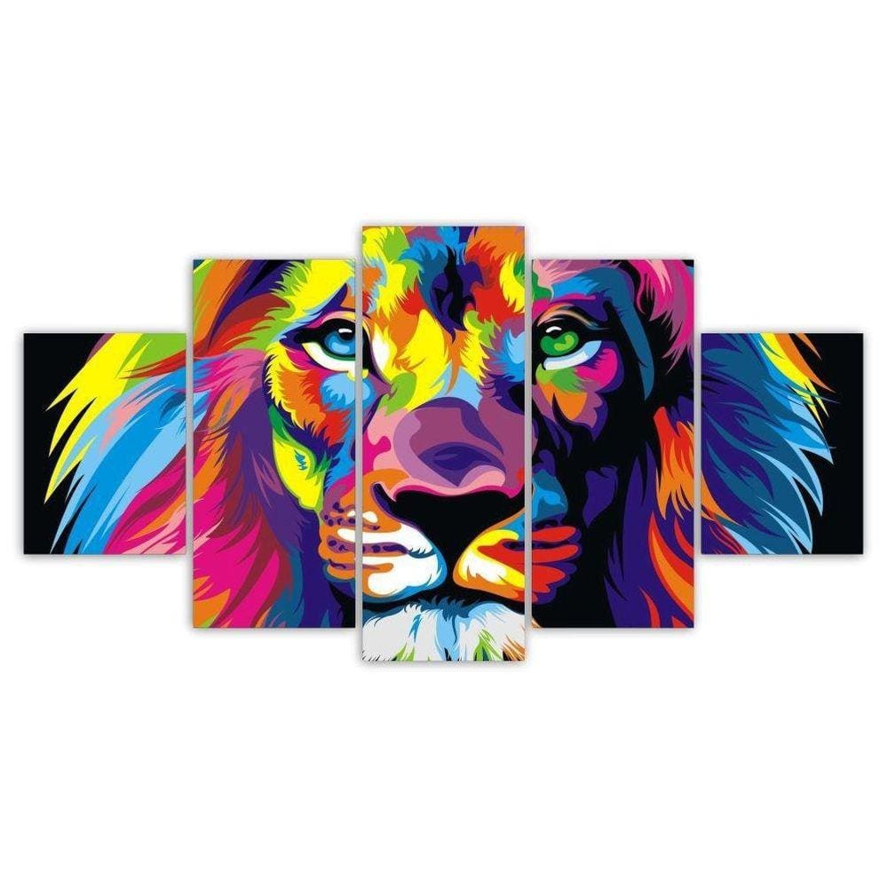 Kit Quadro Leao De Juda Biblia Jesus Cristo + Cores