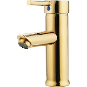 Torneira para Banheiro Prizi Misturador Monocomando Dourada - KE-7092 Baixa