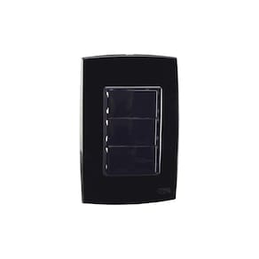 Conjunto 3 Interruptores Simples Preto Force Line