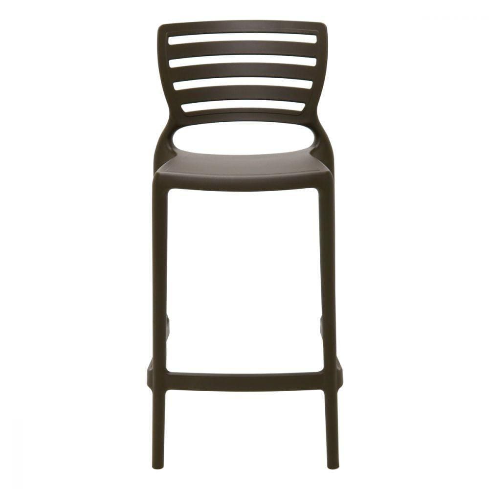 Banqueta Marrom Em Polipropileno e Fibra De Vidro Tramontina