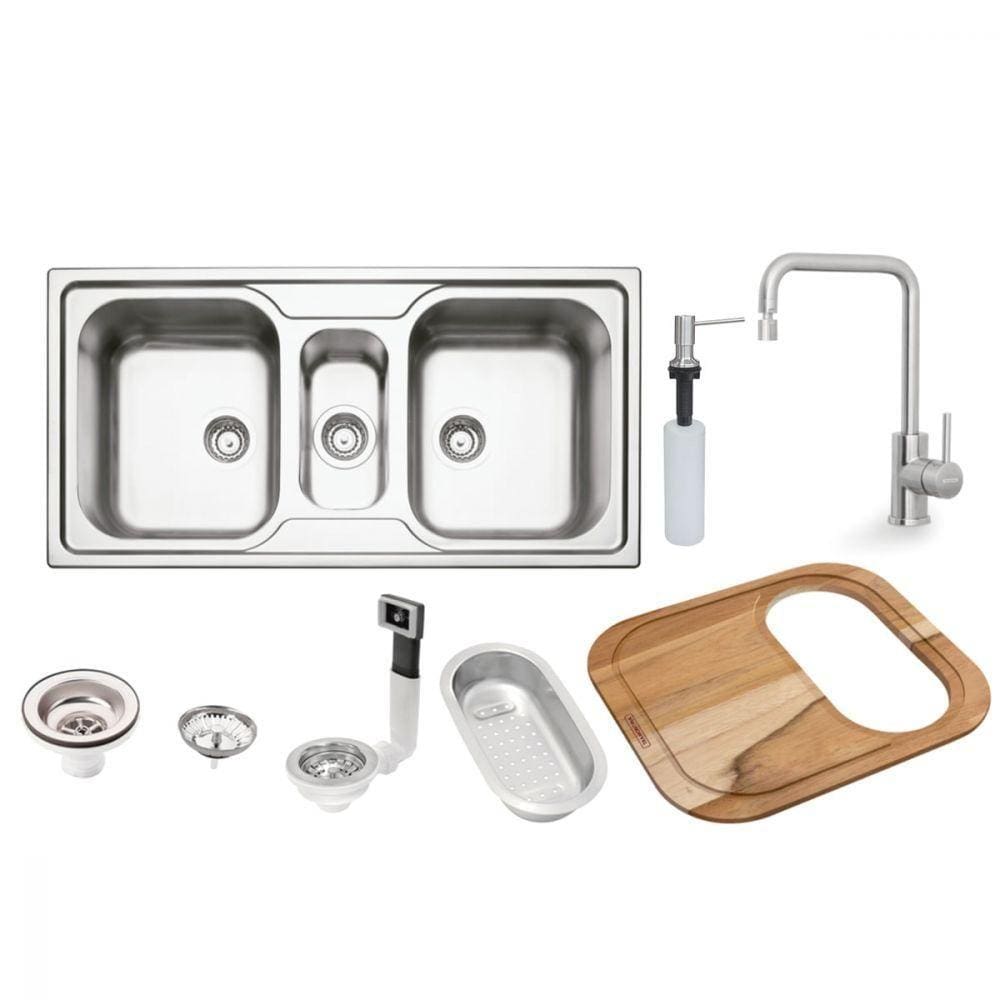 Cuba de Sobrepor Inox Acetinado 100x50cm Marea Tramontina