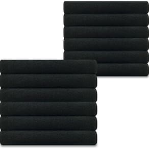Kit 12 Toalhas Linha Profissional 100% Algodão Salão Manicure Academia SPA 44x70cm Marcotex Preto - Emcompre