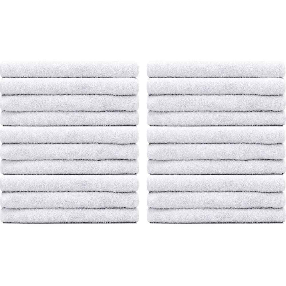 Kit 20 Toalhas Linha Profissional 100% Algodão Salão Manicure Academia SPA 44x70cm Marcotex Branco - Emcompre