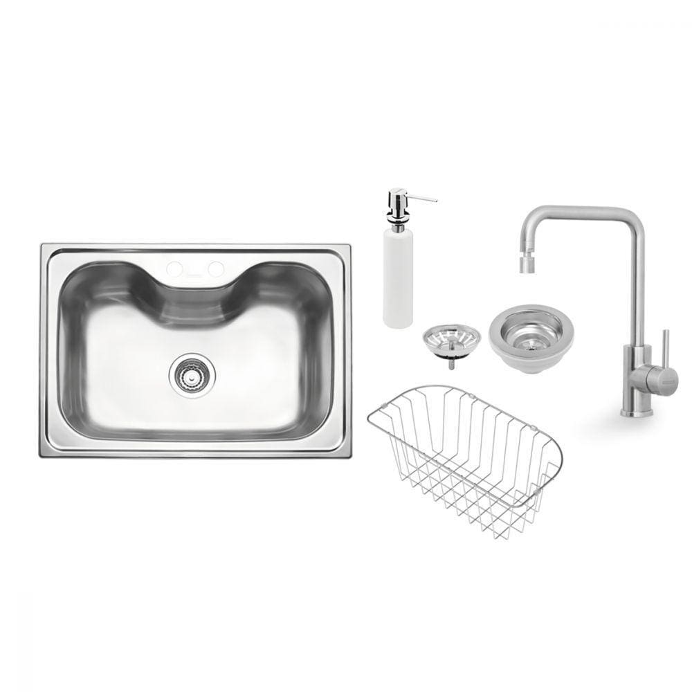 Cuba de Sobrepor Tramontina Morgana em Aço Inox Acetinado