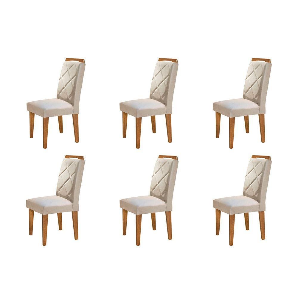 Conjunto Com 6 Cadeiras Para Sala de Jantar Melissa Rufato