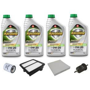 Kit Troca Óleo 0w20 Havoline Sintétic Filtros Honda Fit City