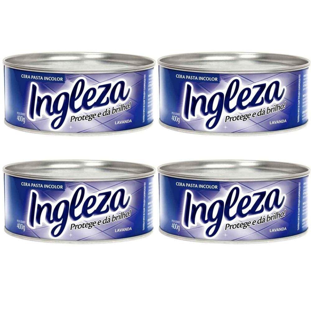 Kit Com 4 Ceras Em Pasta Ingleza 400G Incolor