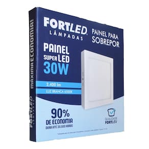 Painel Led Sobrepor 30W Quadrado - Fortled