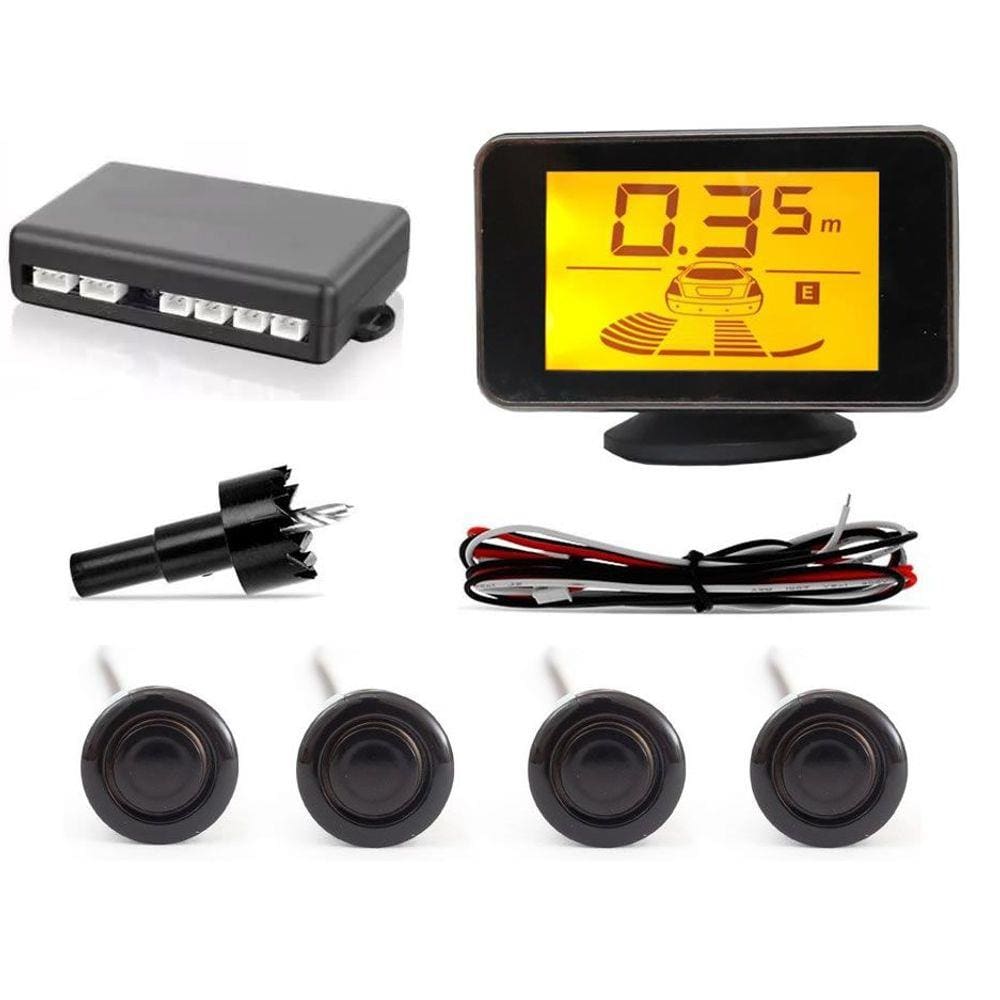 Sensor de Estacionamento Hurricane com Display de LED 4,3" - 4 Sensores - Preto