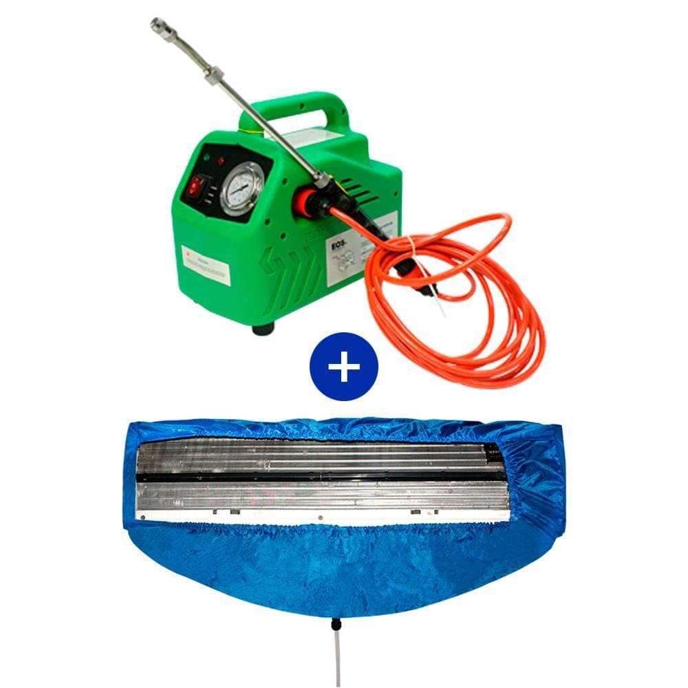 Kit de Limpeza EOS para Ar Condicionado Split High Wall 9000 a 18000 BTUs com Bomba de Limpeza EOS PCW-4S + Bolsa Coletora 220V 220V