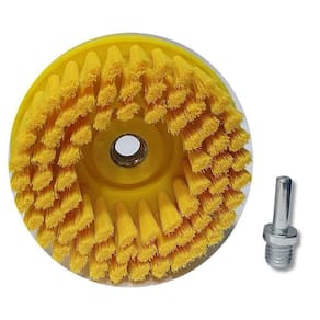 Escova Drill De Cerdas Média Amarela Detailer