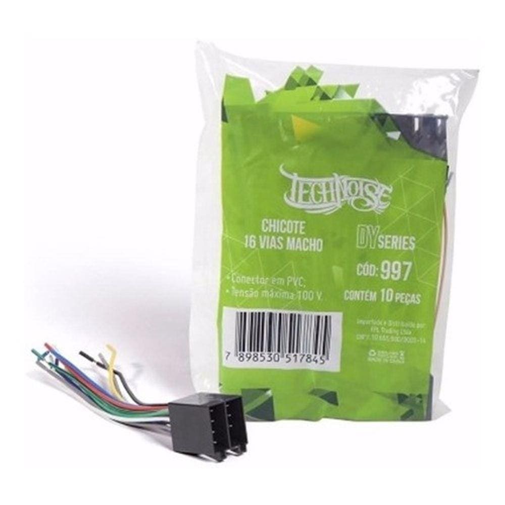 Chicote Conector 16 Vias Macho 10 Unids