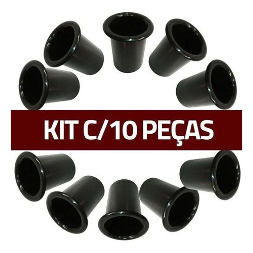 Kit Aero Duto Para Caixa De Som 4 Polegadas Plastico 10 Pçs