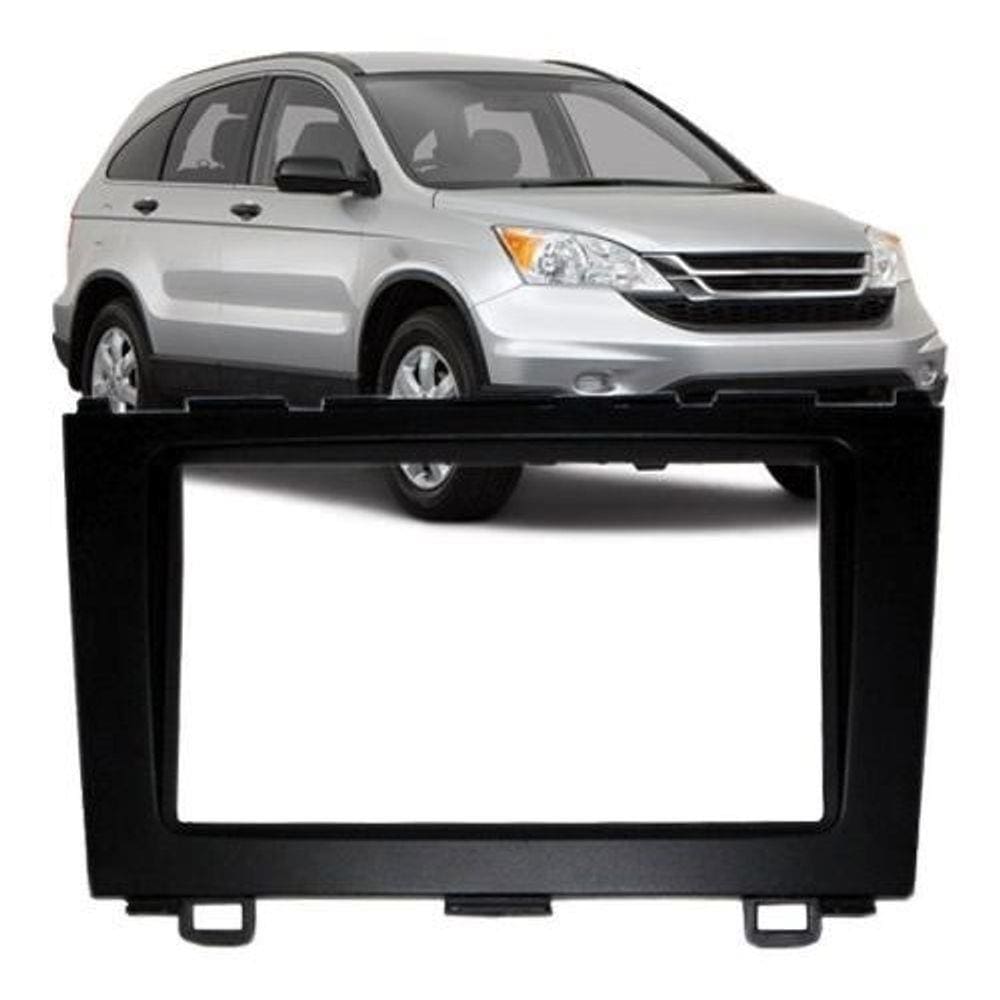 Moldura Painel 2DIN Honda CRV 2008 a 2011 Preta