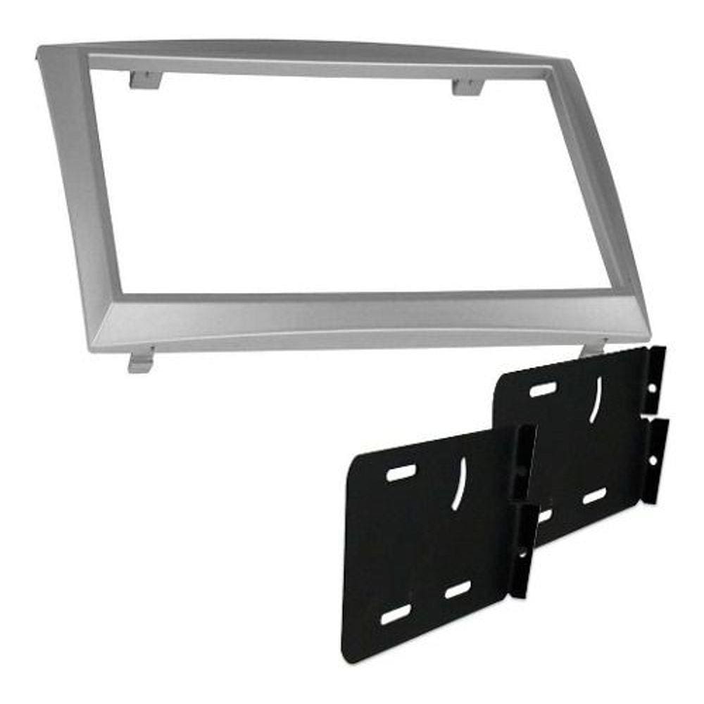 Moldura Painel 2DIN Multimidia MP5 Megane E Gran Tour - Prata