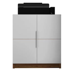 Armário Para Escritório Baixo Cubic Branco TX - Caemmun