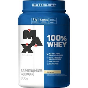 Whey 100% 900G Max Titanium - Baunilha