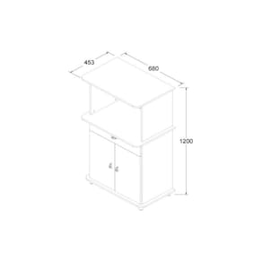 Balcão Micro-ondas 2 Portas Ba-30 Branco Ditália