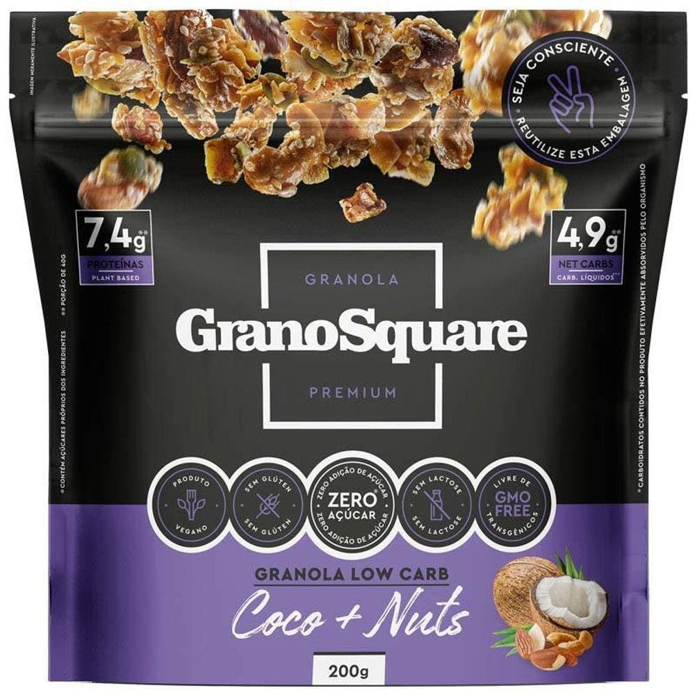 Granola Granosquare Low Carb Coco + Nuts 200G