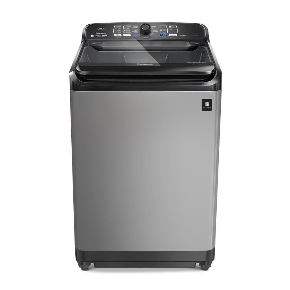 Máquina de Lavar Roupas 12Kg, Panasonic, NA-F120B1TA, Cesto Inox, Titânio