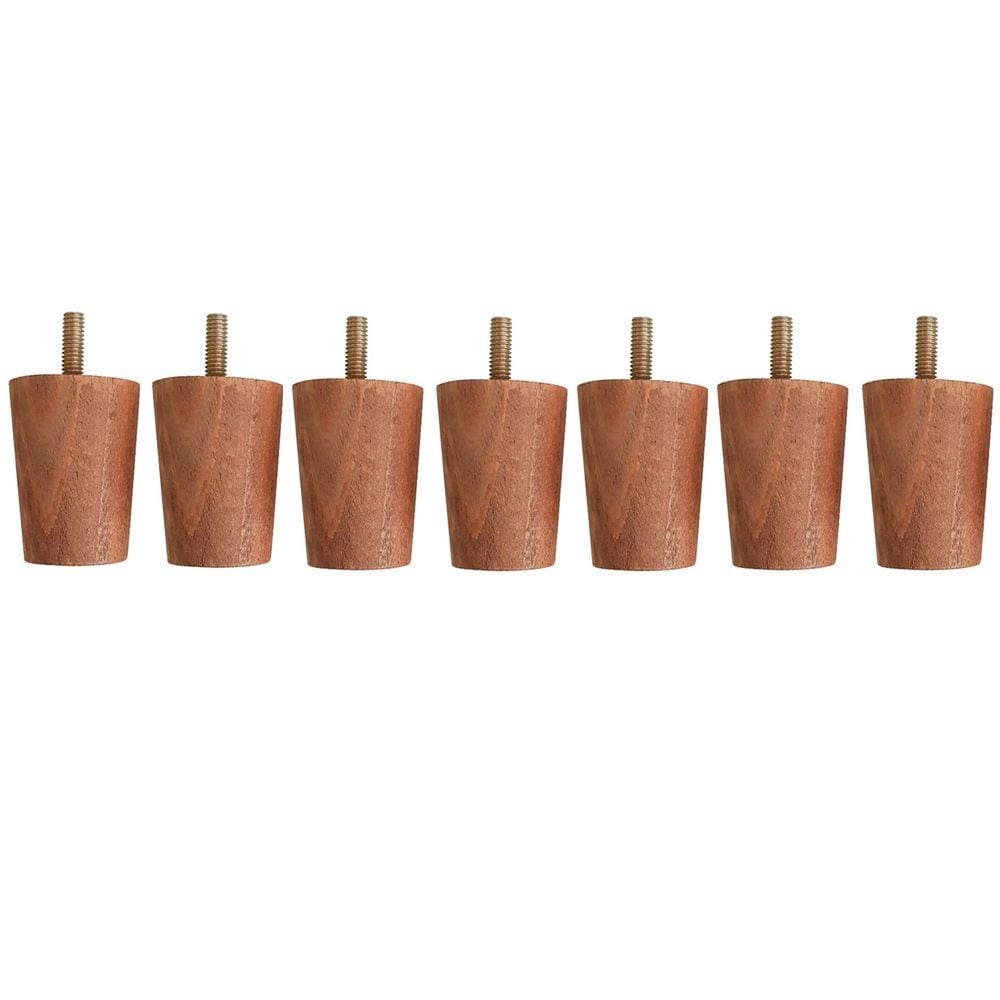 Kit 7 Pés Para Cama Box Solteiro Mel Cama Baú Casal 6cm