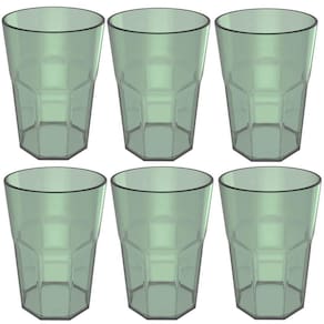 Conjunto 6 Copos Jogo De Copos Para Suco Água 400ml Rosa Quartzo