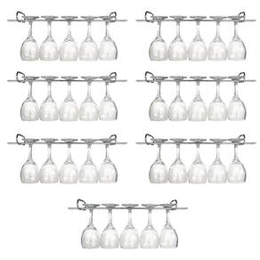 2 Suportes Taças Cromado Decoração Adega Bar Vinho 25cm