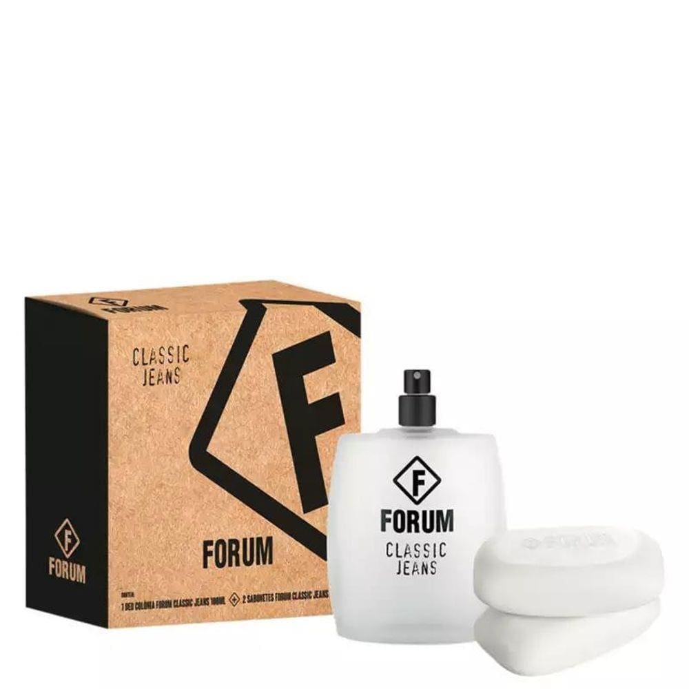 Kit Deo Colônia Forum Classic Jeans Unissex 100ml