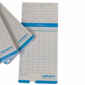 Cartão de ponto henry 300 unid