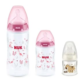 Kit 3 Mamadeira Starter Rosa 90/150/300ml First Choice - NUK