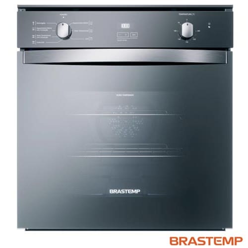 imagem-Forno Elétrico de Embutir Brastemp 78L (liquidas) 84L (Bruto) de Capacidade e Grill Inox Espelhado - BOC84AR - 220V