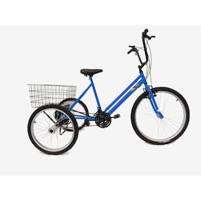 Triciclo aro 26 - 18 Marchas - Hiper Luxo - Várias Cores