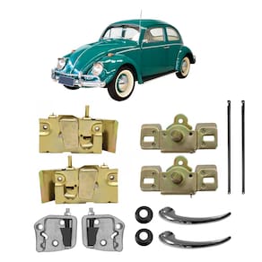 Kit Fechadura Comando Batente Maçaneta Vareta Porta Fusca
