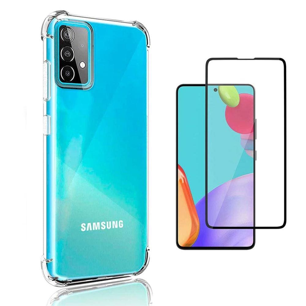 Capa Anti Impactos Samsung Galaxy A52 + Película 5D Nano Dupla-Camada Coronitas Shield