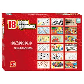 Jogo de Tabuleiro Jogos Reunidos 18 em 1 Nig Brinquedos 1164