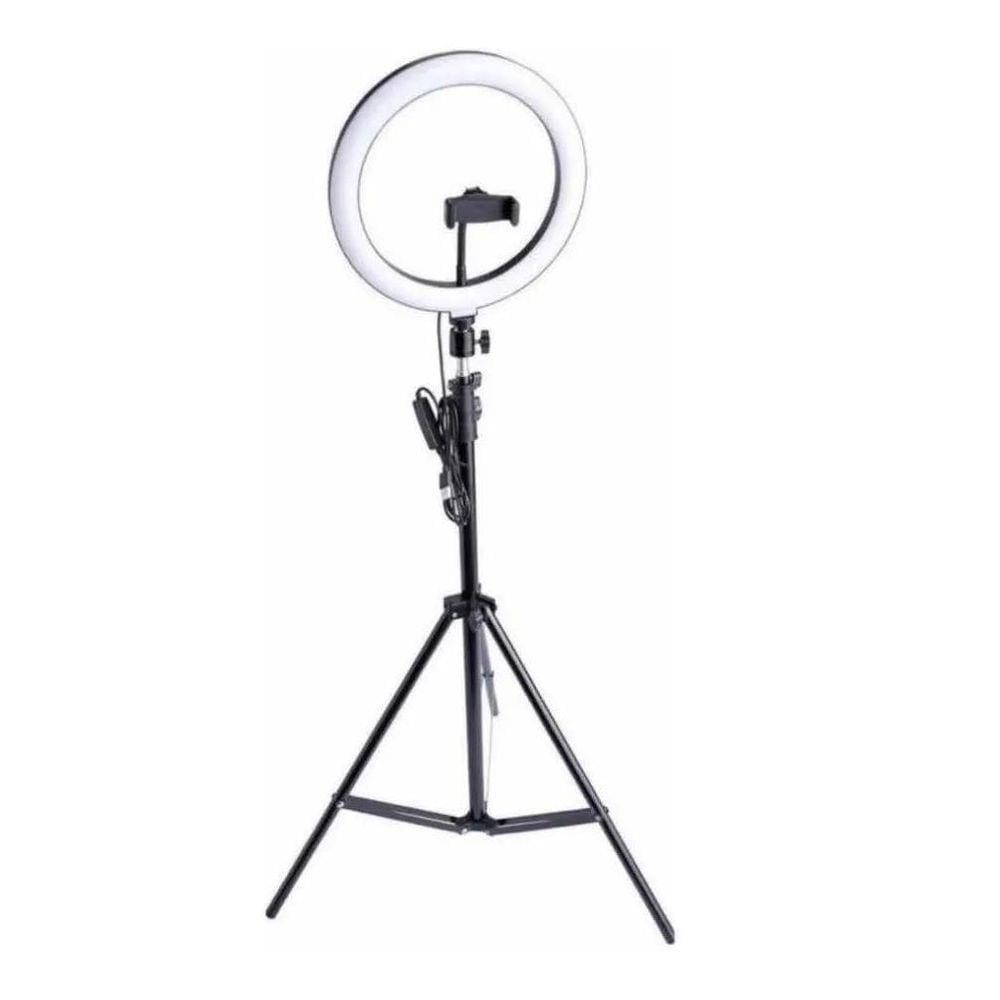 Ring Light 12 30Cm 160 Leds + Tripé 2M + Suporte Celular