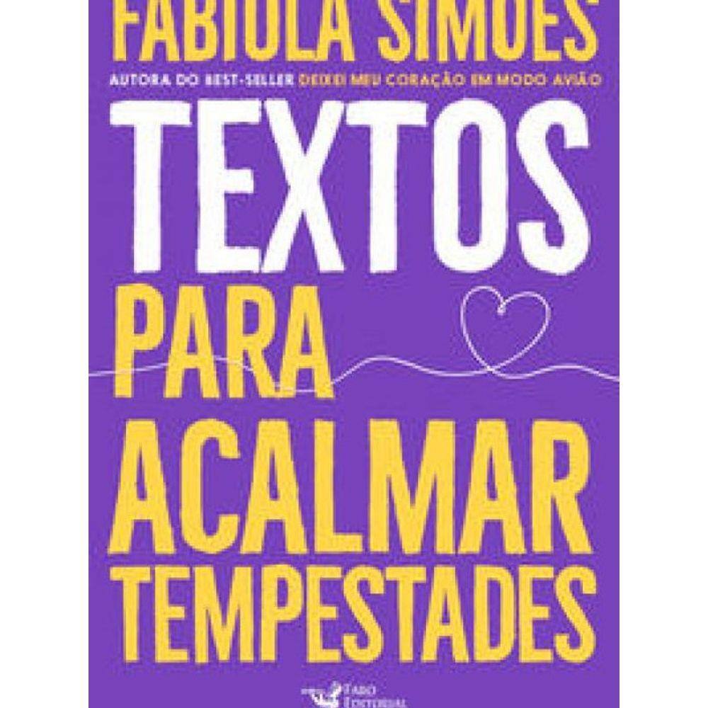 Livro Textos Para Acalmar Tempestades