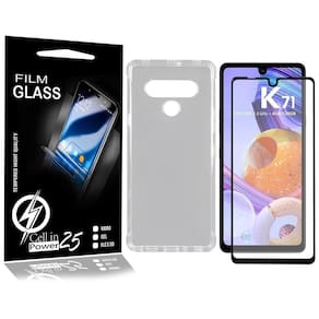 CapA Antiqueda LG K71 Lmq730baw 6.8 - CELL IN POWER25 + Película 3d + Kit Aplicação