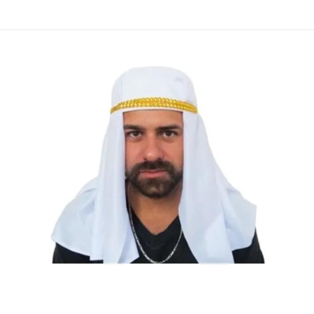 Turbante Sheik Árabe Luxo Fantasia Carnaval Festas